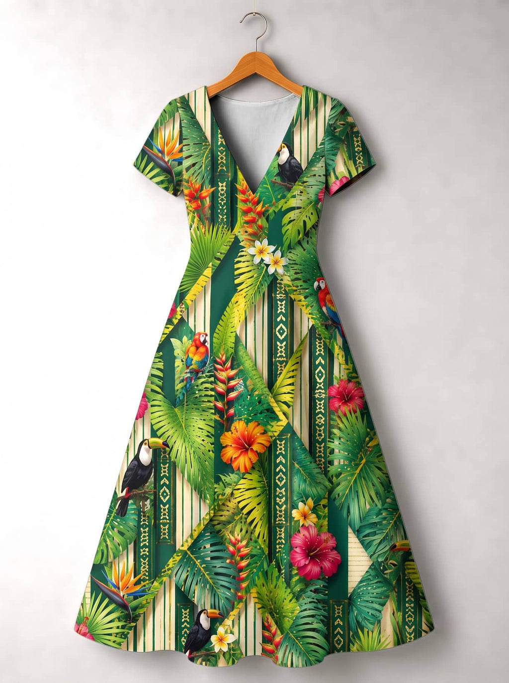"Msitu" Short Sleeve Maxi Dress
