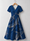 "Pwani" V Neck Midi Dress