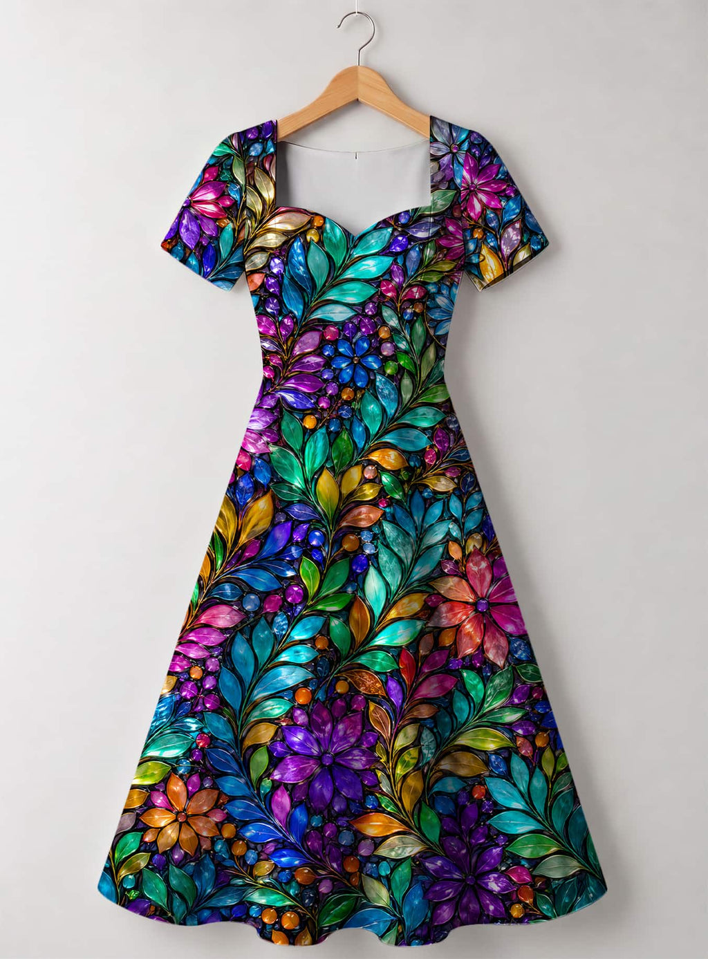 "Upinde" Sweetheart Midi Dress