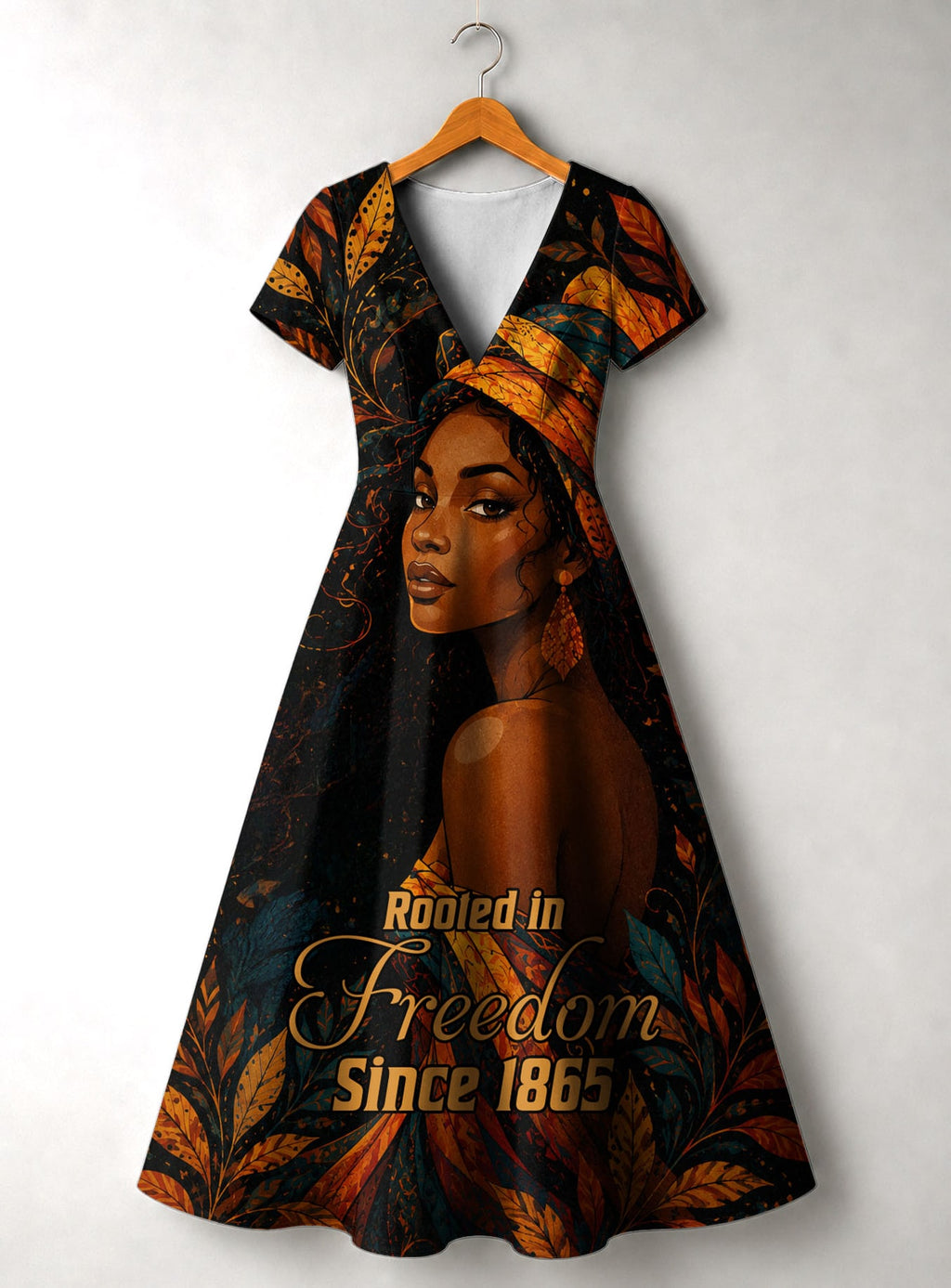 "Huru" Short Sleeve Maxi Dress