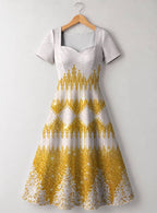 "Mwangaza" Sweetheart Midi Dress