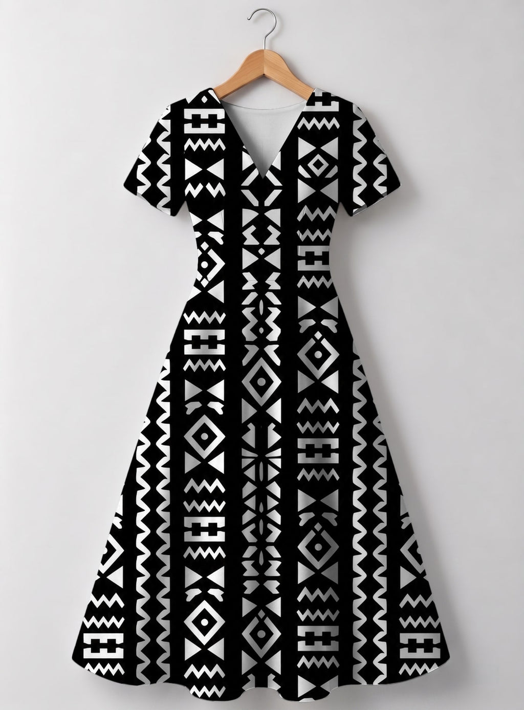 "Kuba" V Neck Midi Dress