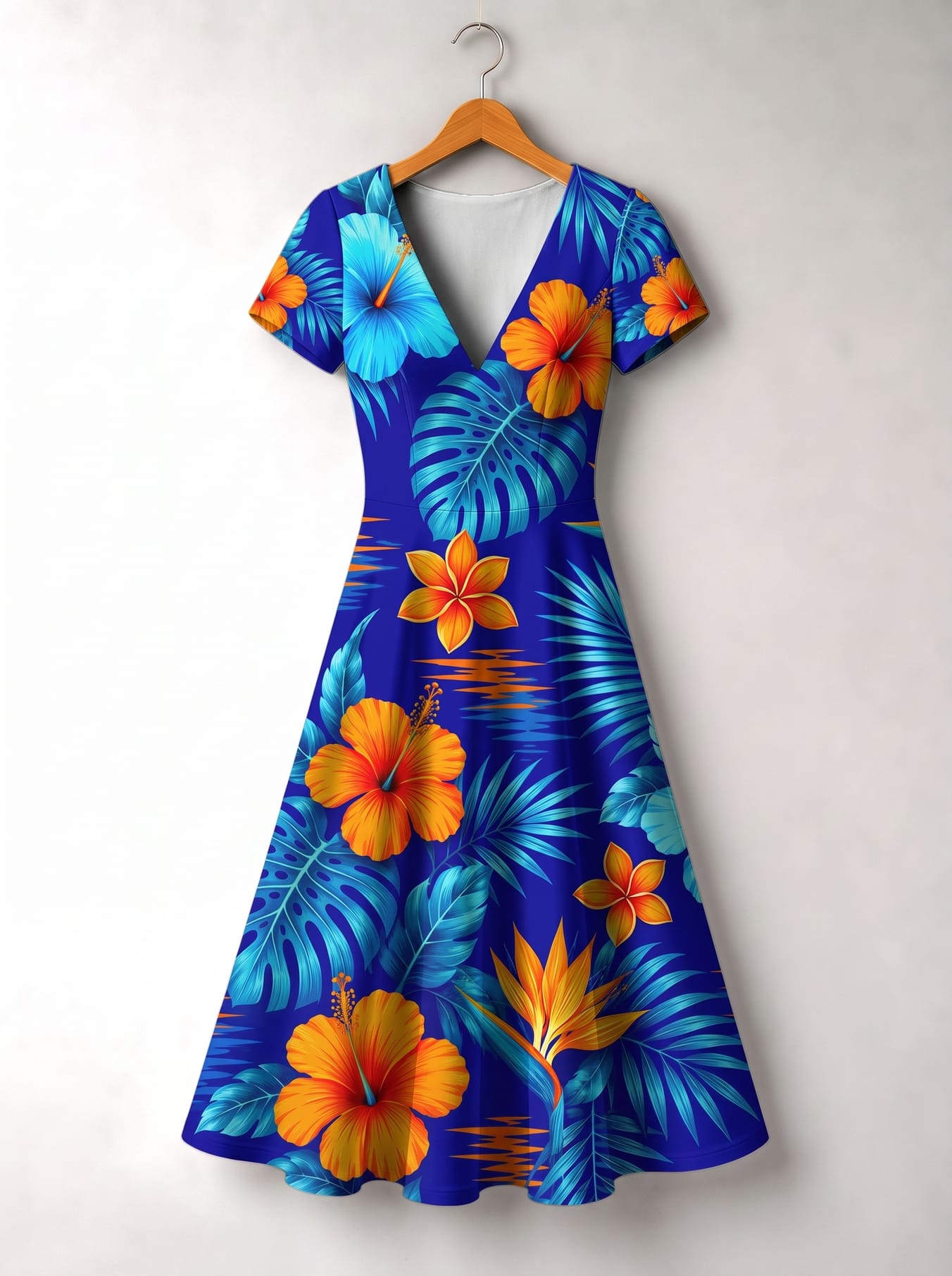 "Maua" Short Sleeve Maxi Dress