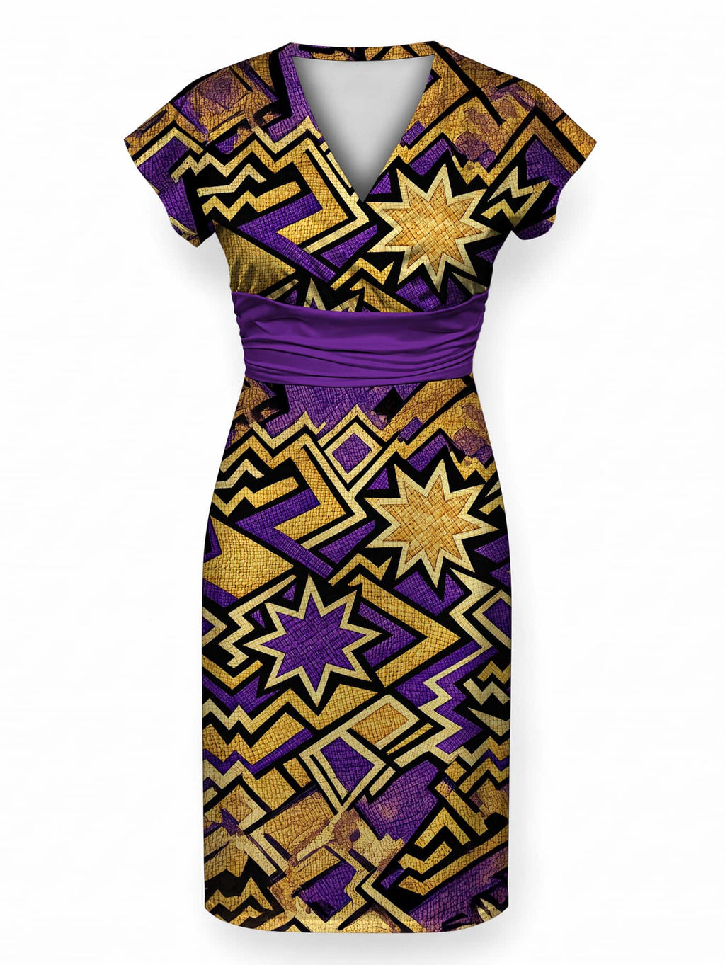 "Sheba" Cap Sleeve Midi Dress