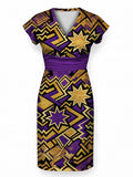 "Sheba" Cap Sleeve Midi Dress