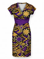 "Sheba" Cap Sleeve Midi Dress