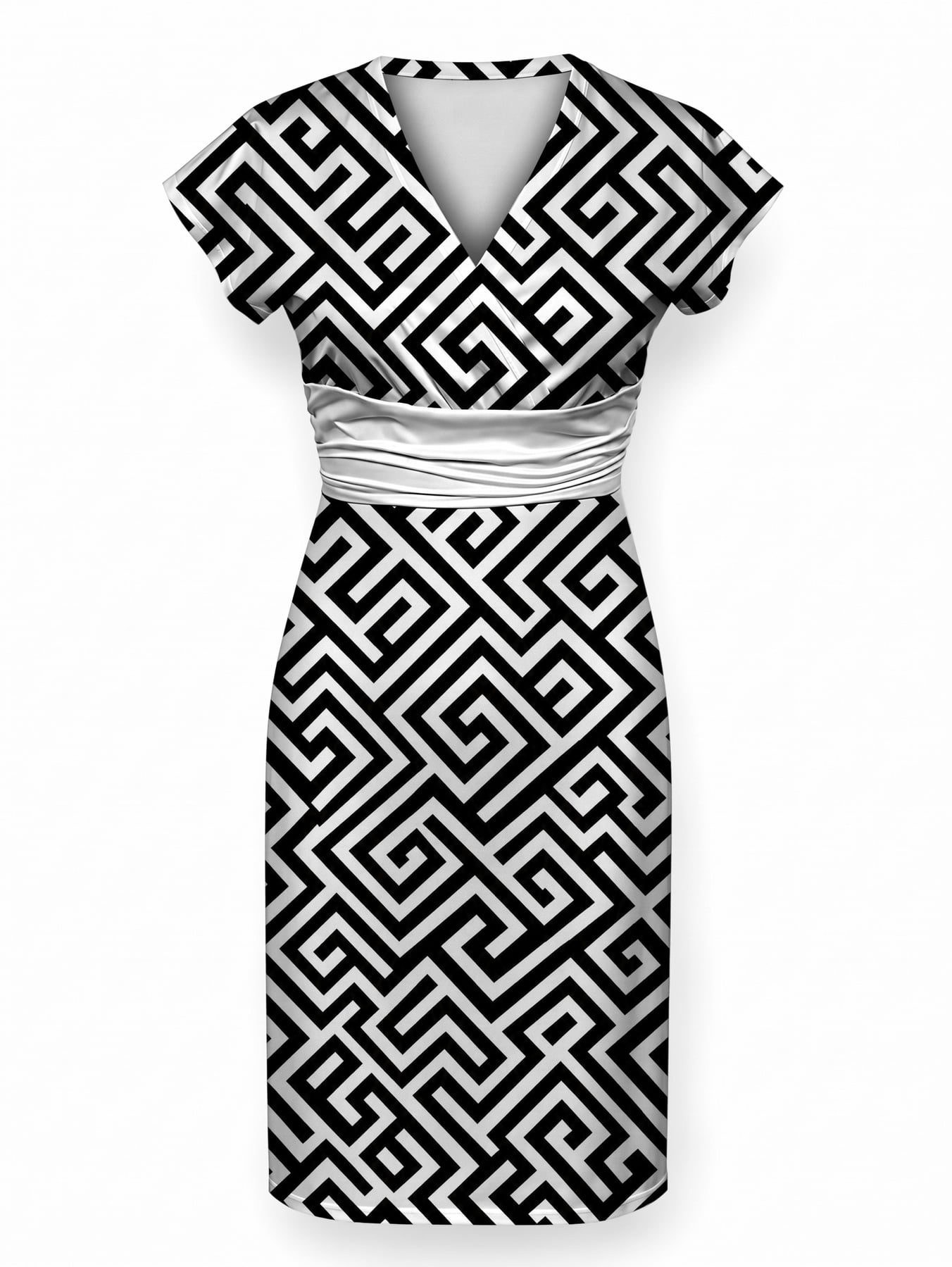 "Zamu" Cap Sleeve Midi Dress