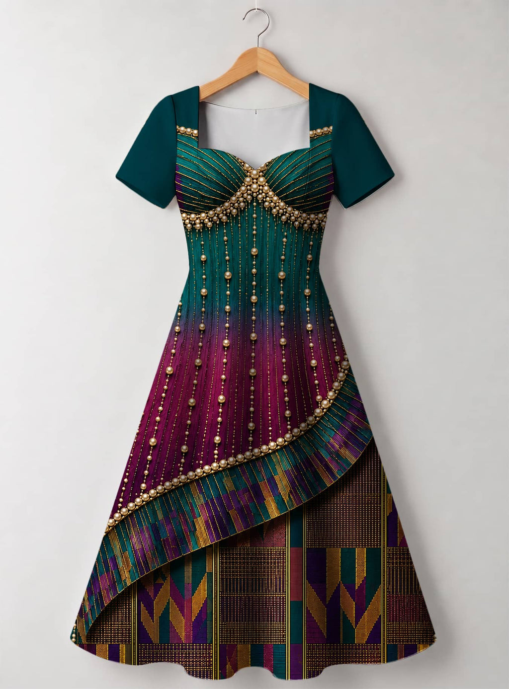 "Lulu" Sweetheart Midi Dress