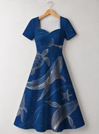 "Pwani" Sweetheart Midi Dress