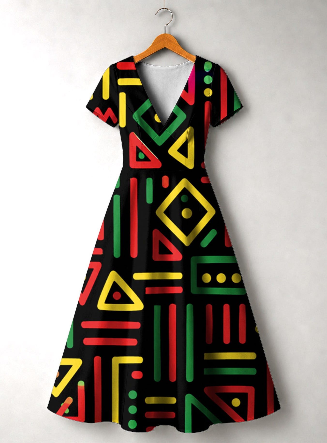 "Nairobi" Short Sleeve Maxi Dress