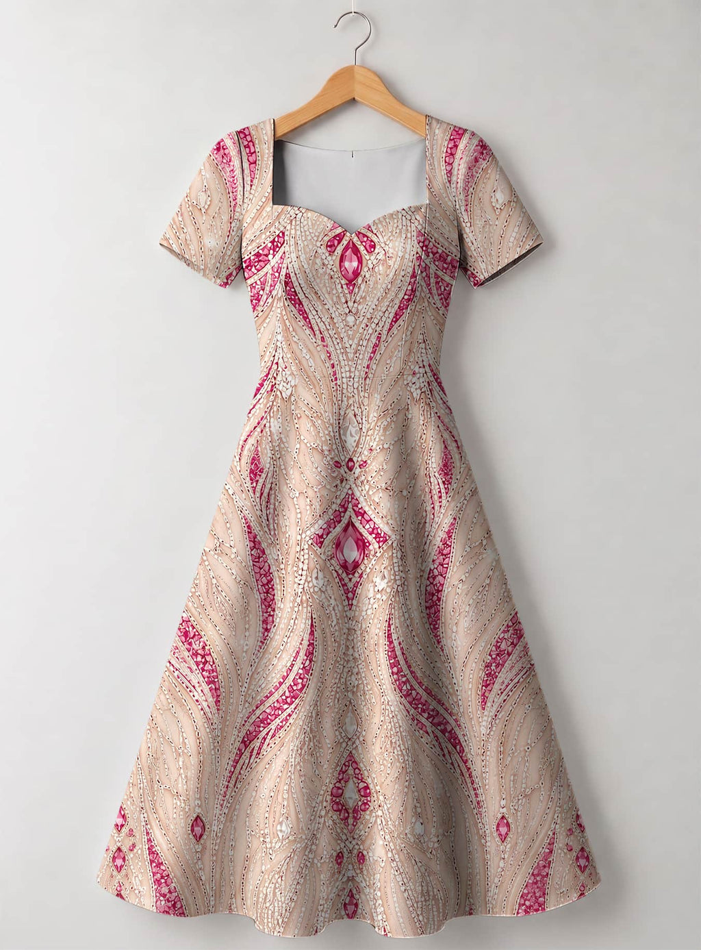 "Vito" Sweetheart Midi Dress