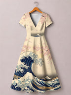 "Wimbi" Short Sleeve Maxi Dress