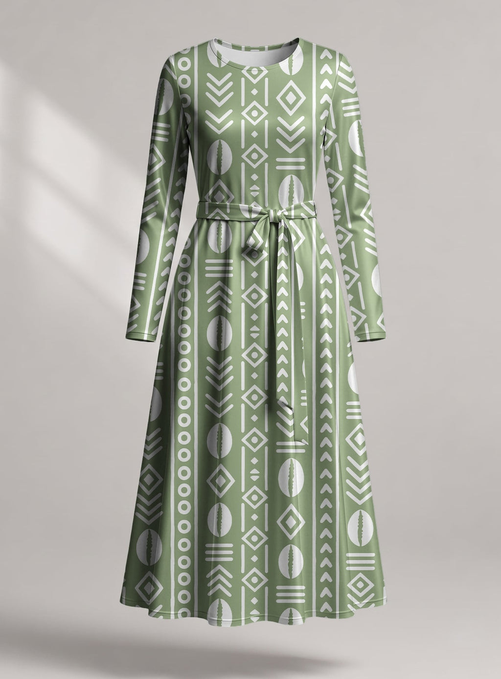 "Oshun Verde" Viscose Midi Dress