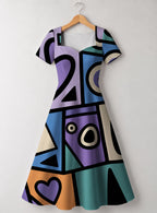 "Sanaa" Sweetheart Midi Dress