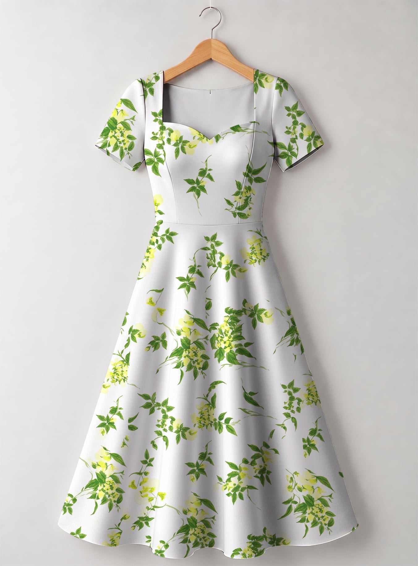 "Yasmini" Sweetheart Midi Dress