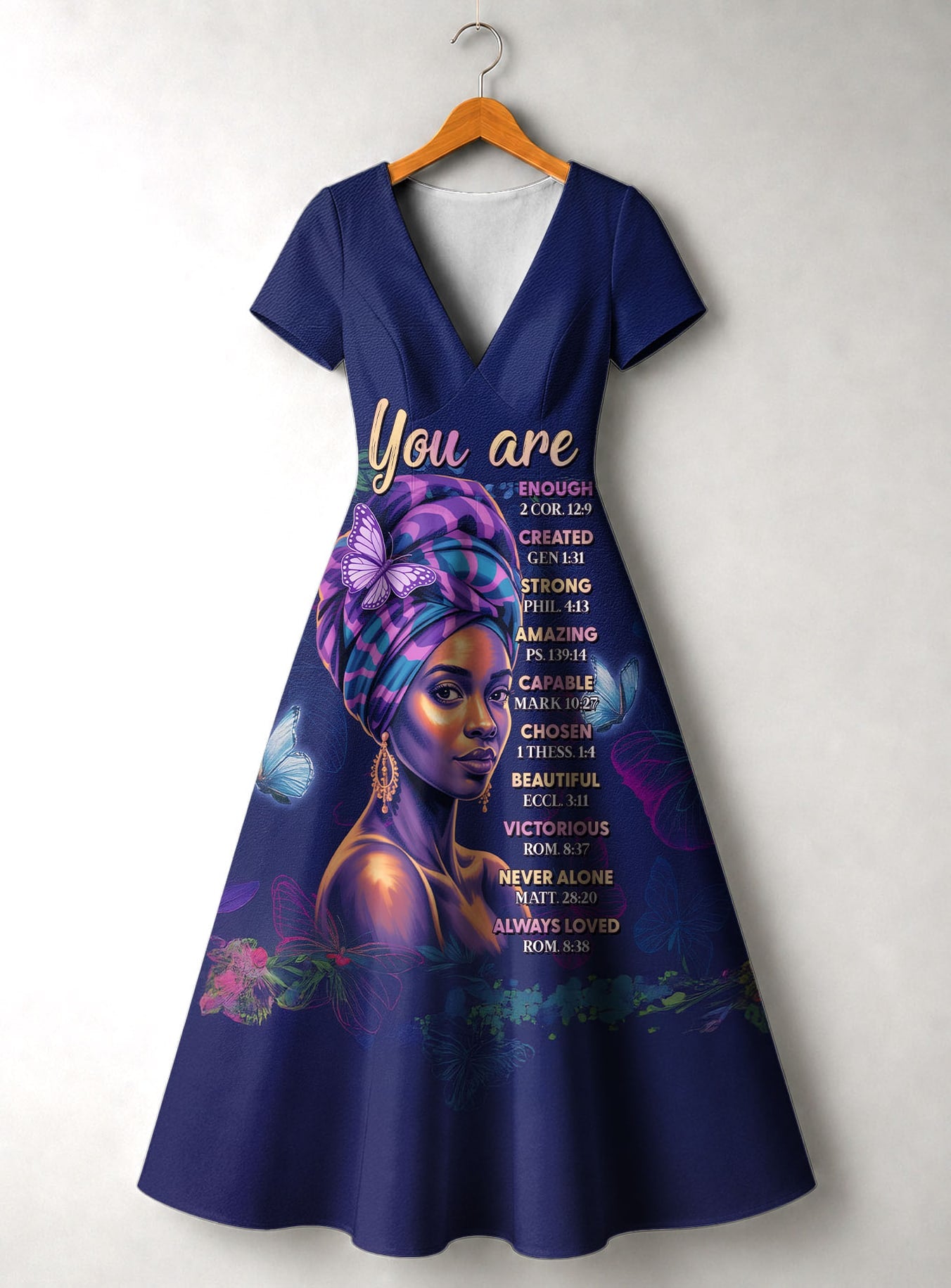 Blue Orchid Short Sleeve Maxi Dress