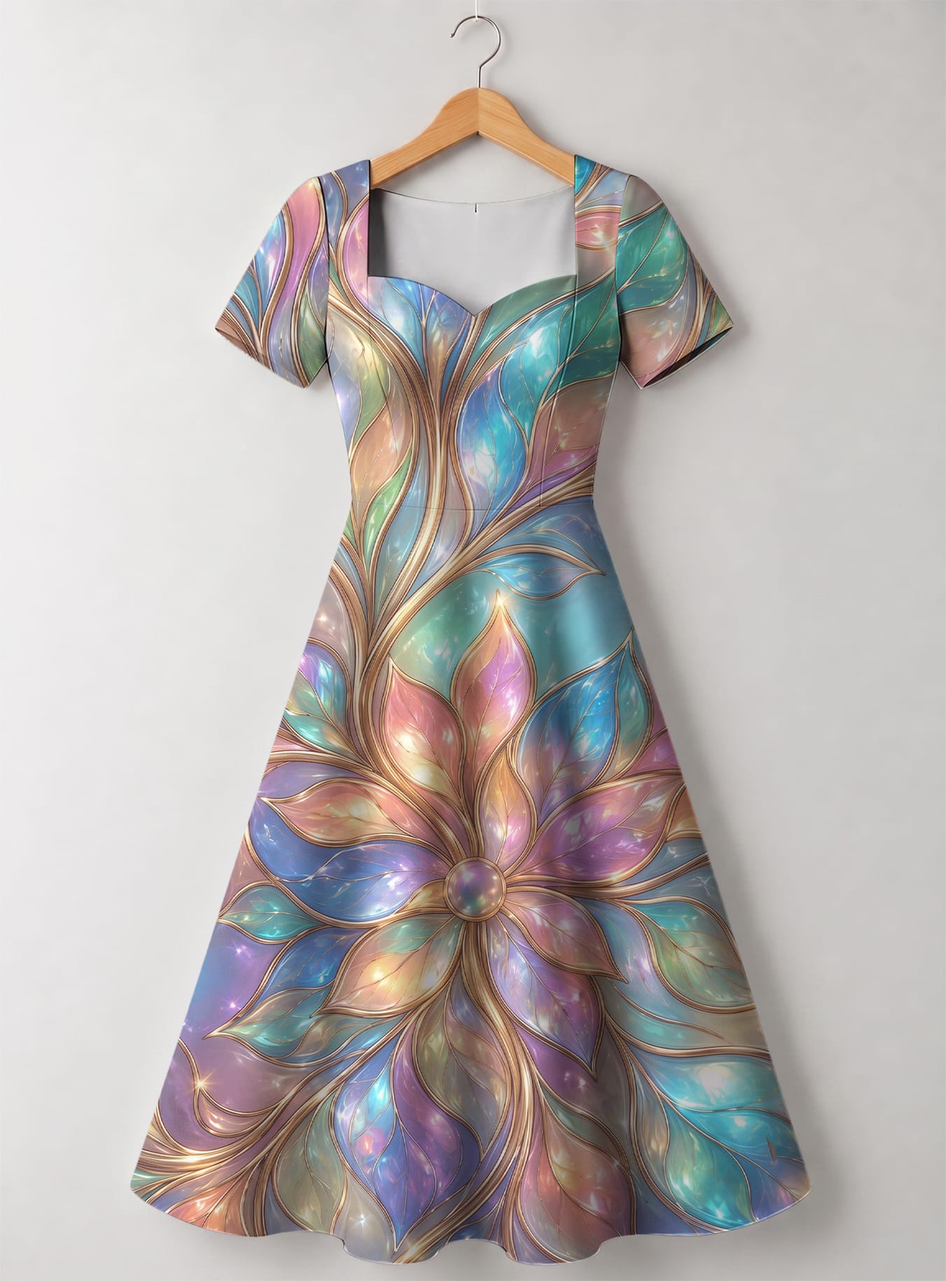 "Almasi" Sweetheart Midi Dress