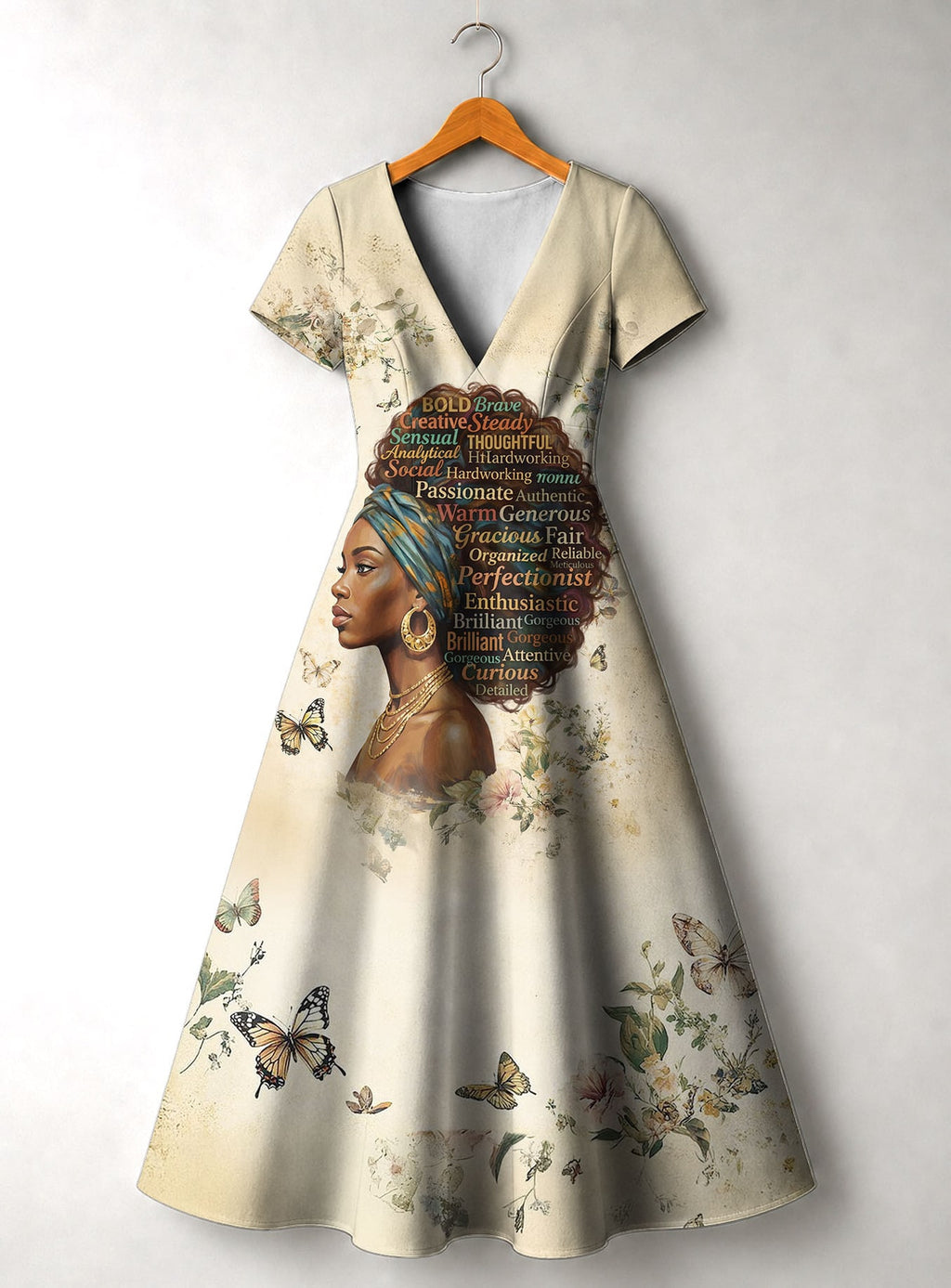 Gorgeous Black Queen Short Sleeve Maxi Dress Promo