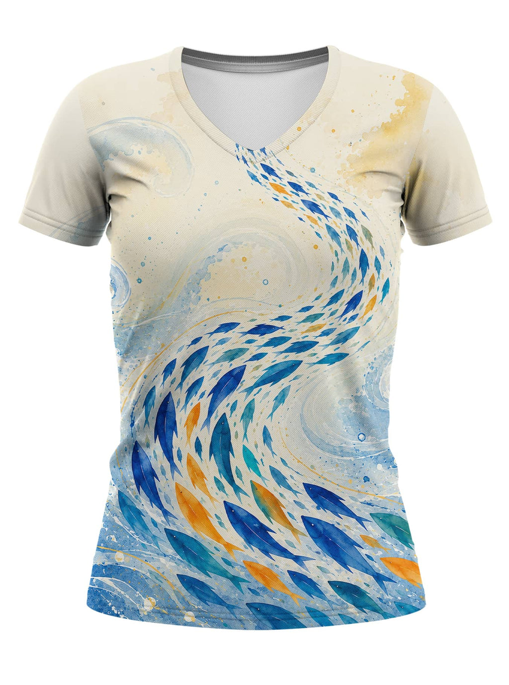 "Samaki" V-Neck T-Shirt
