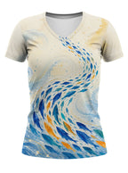 "Samaki" V-Neck T-Shirt