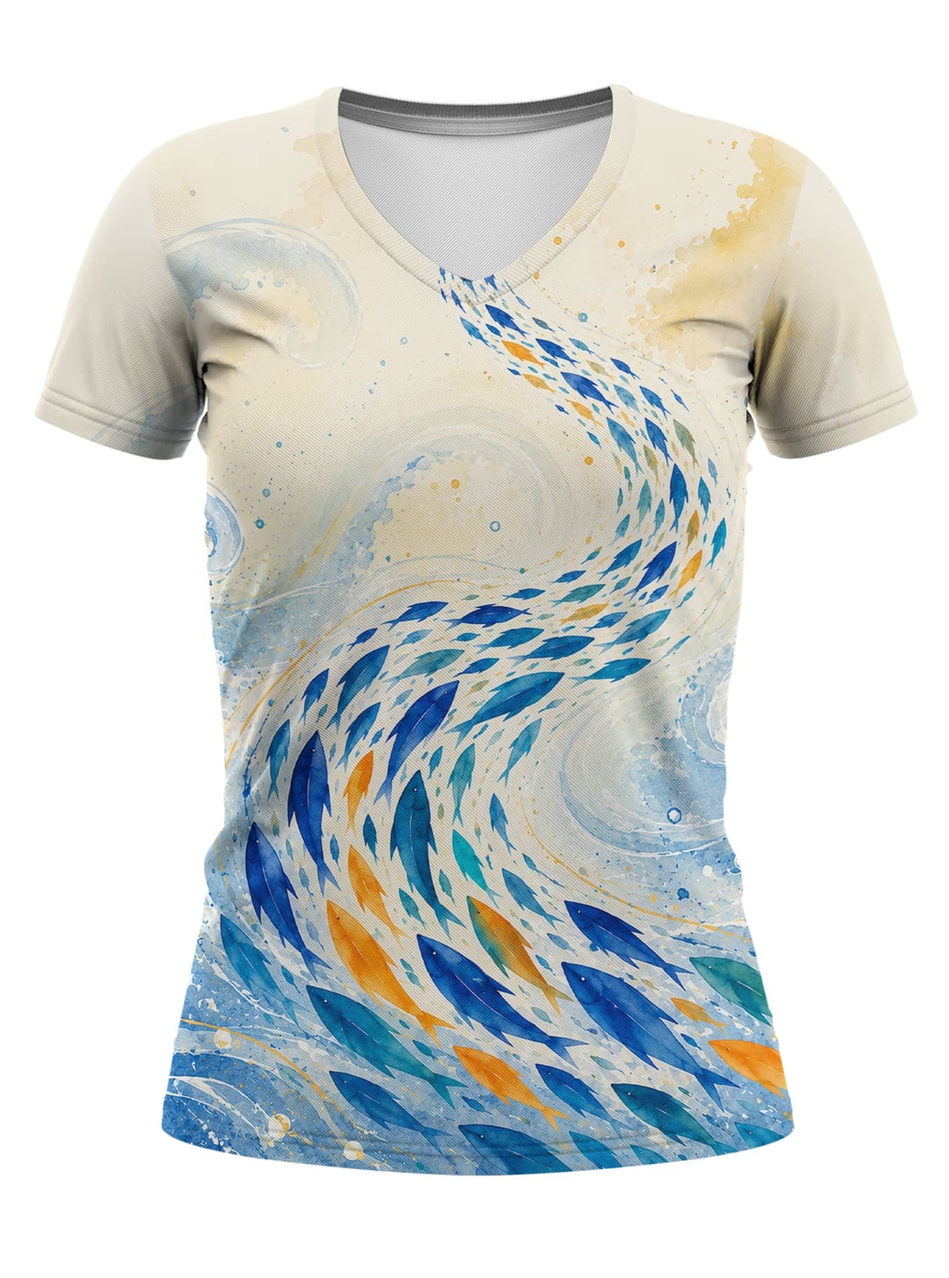 "Samaki" V-Neck T-Shirt