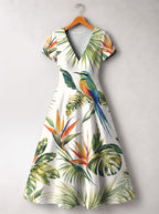 "Ndege" Short Sleeve Maxi Dress