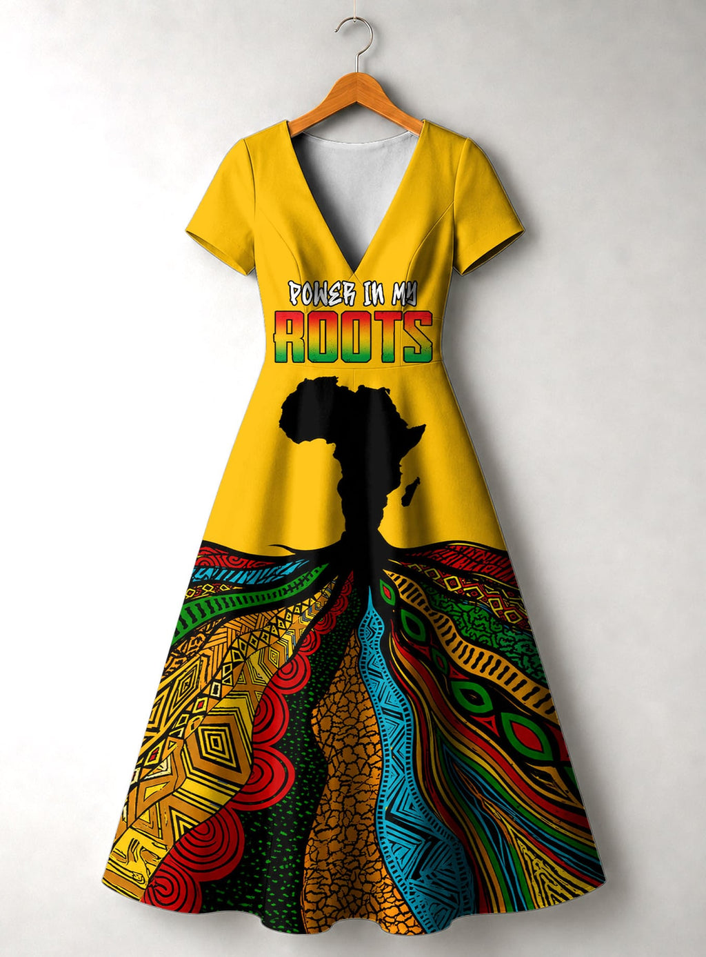"Mzizi" Short Sleeve Maxi Dress