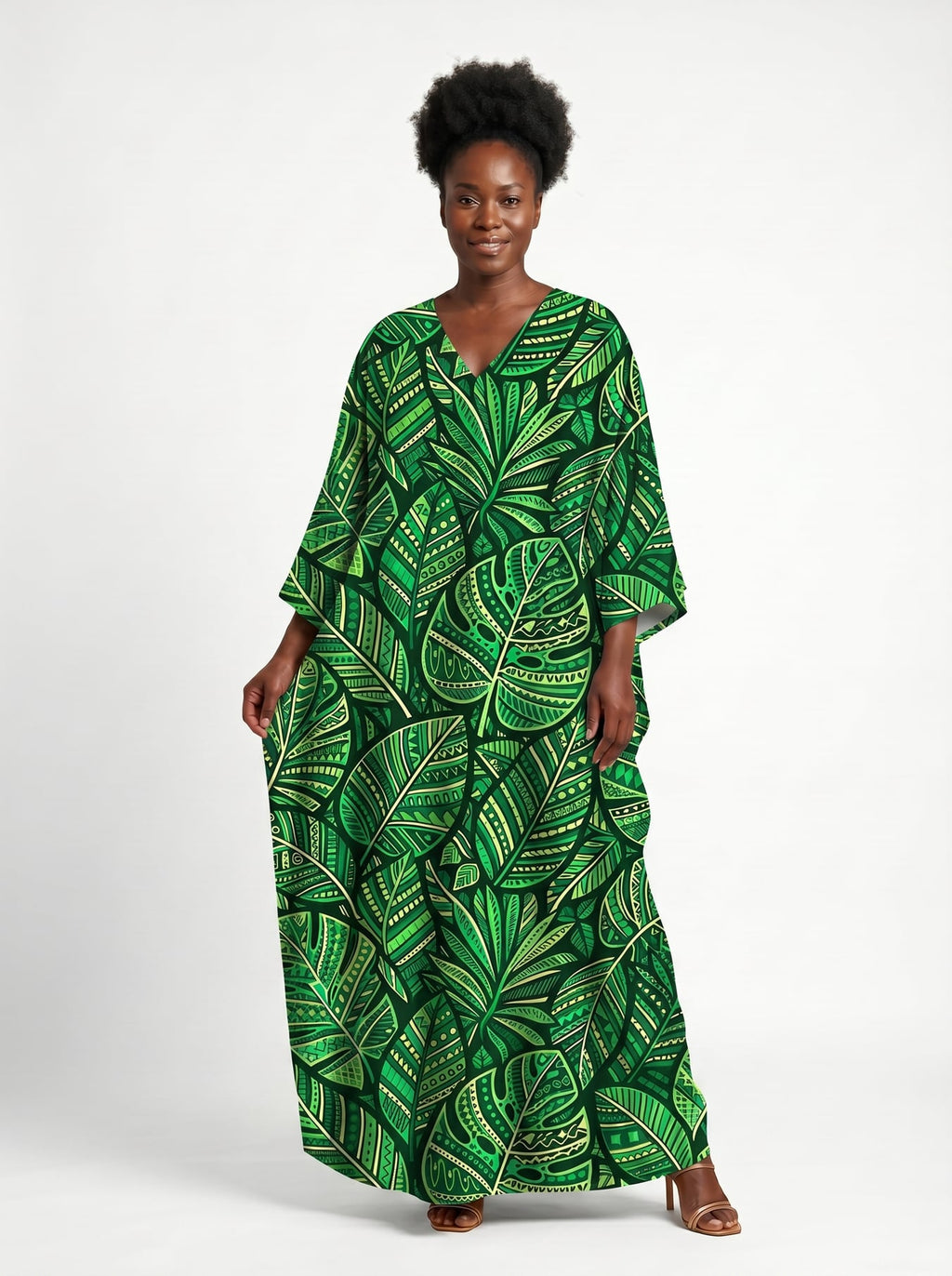 Asili Emerald Kaftan Dress Promo