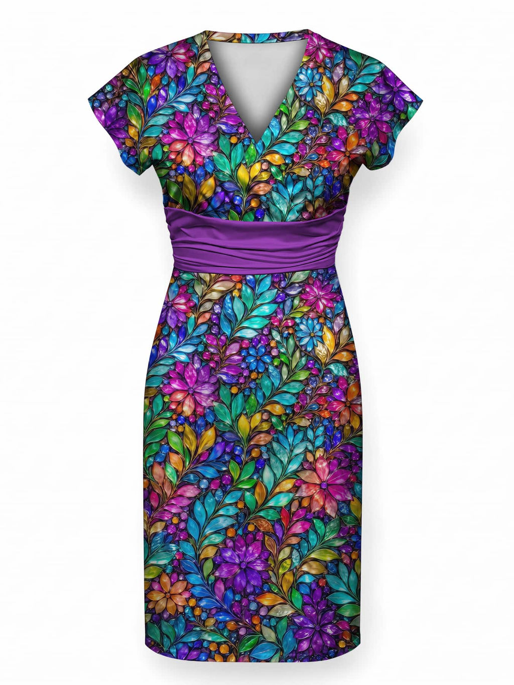 "Upinde" Cap Sleeve Midi Dress
