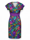 "Upinde" Cap Sleeve Midi Dress