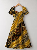 "Kahiko" Sweetheart Midi Dress