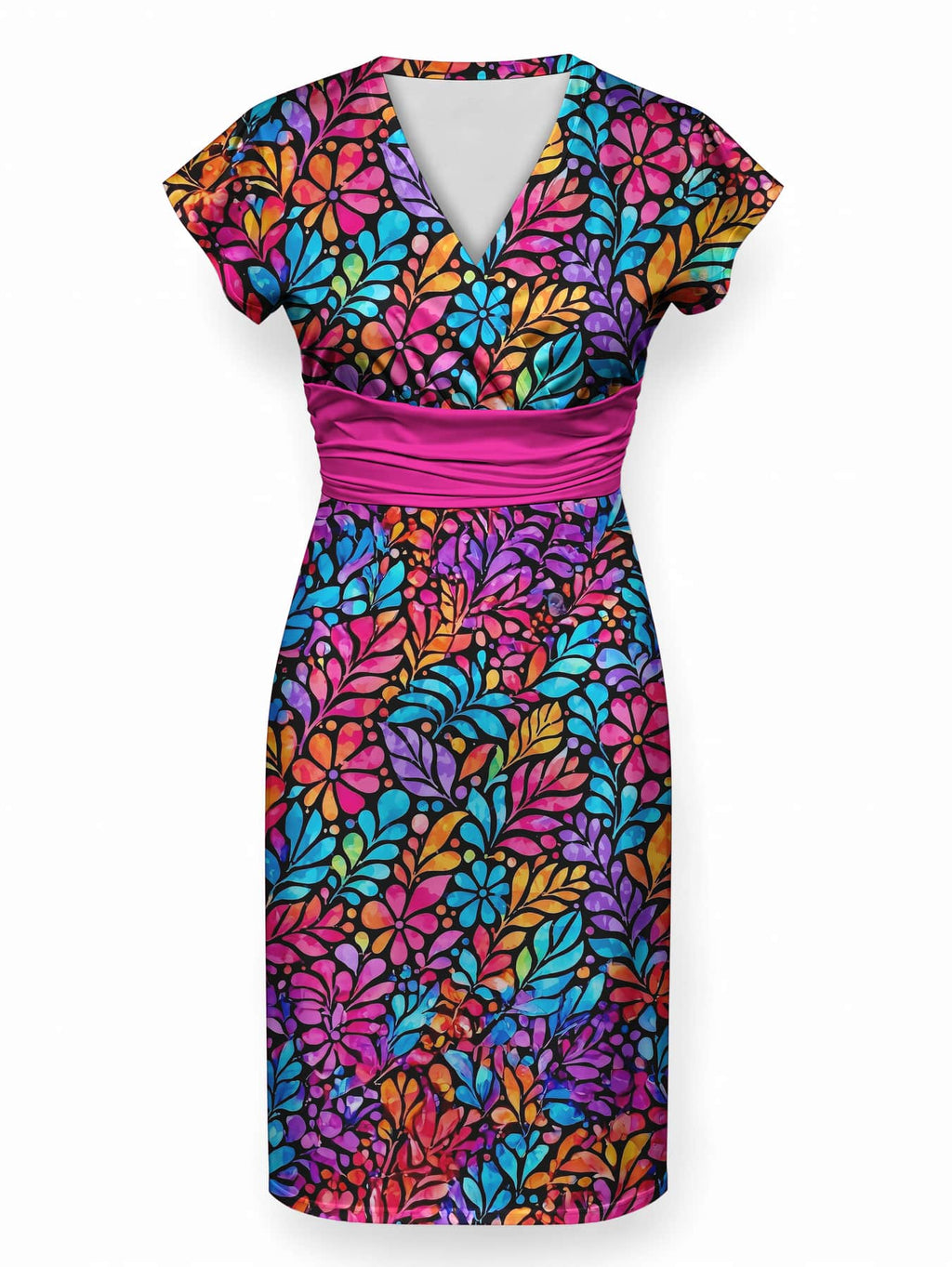"Rangi" Cap Sleeve Midi Dress
