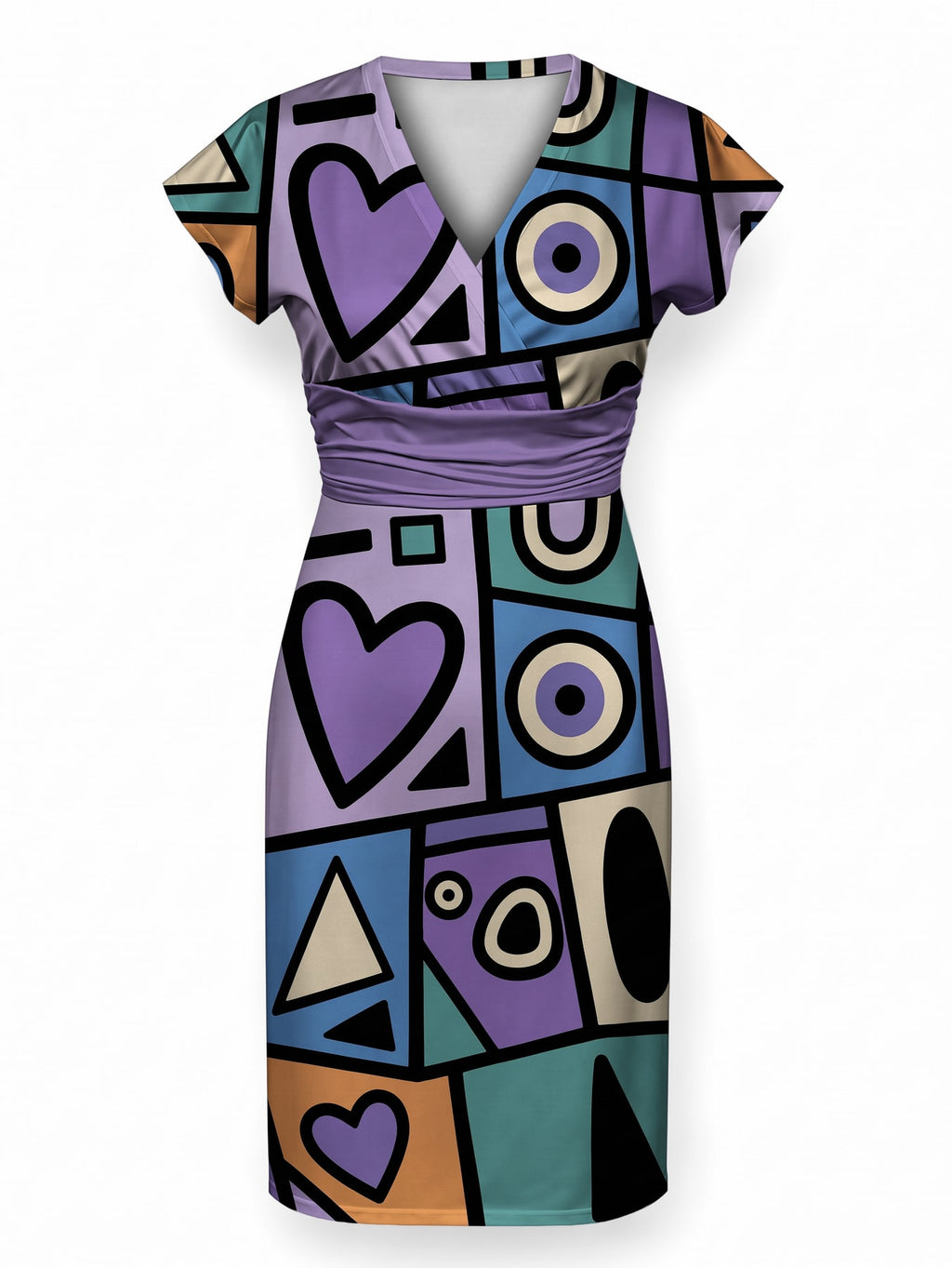 "Sanaa" Cap Sleeve Midi Dress