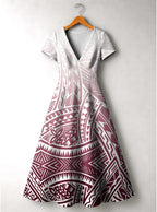 "Kapa" Short Sleeve Maxi Dress