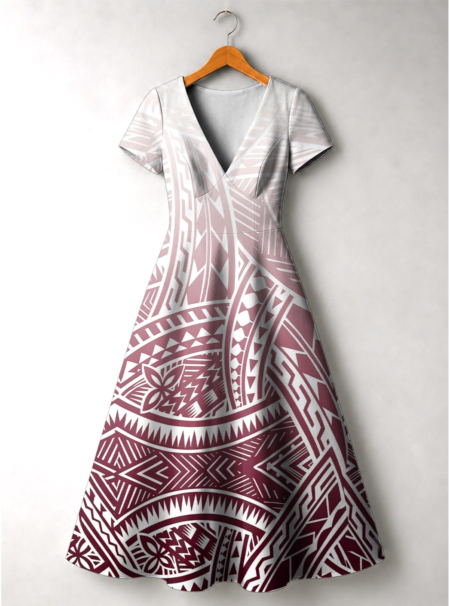 "Kapa" Short Sleeve Maxi Dress