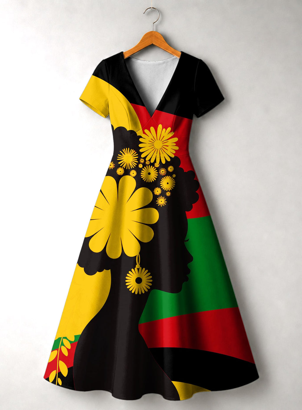 "Furaha" Short Sleeve Maxi Dress