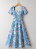 "Umande" Sweetheart Midi Dress