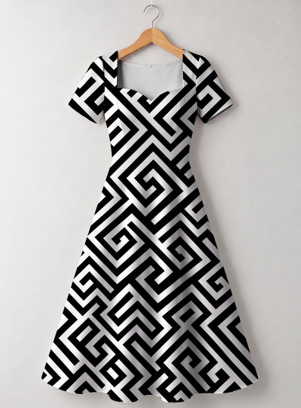"Zamu" Sweetheart Midi Dress