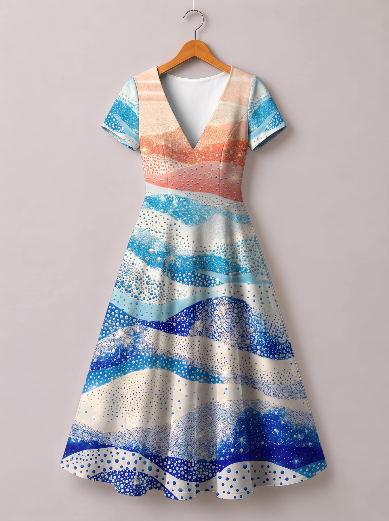 "Maji" Short Sleeve Maxi Dress