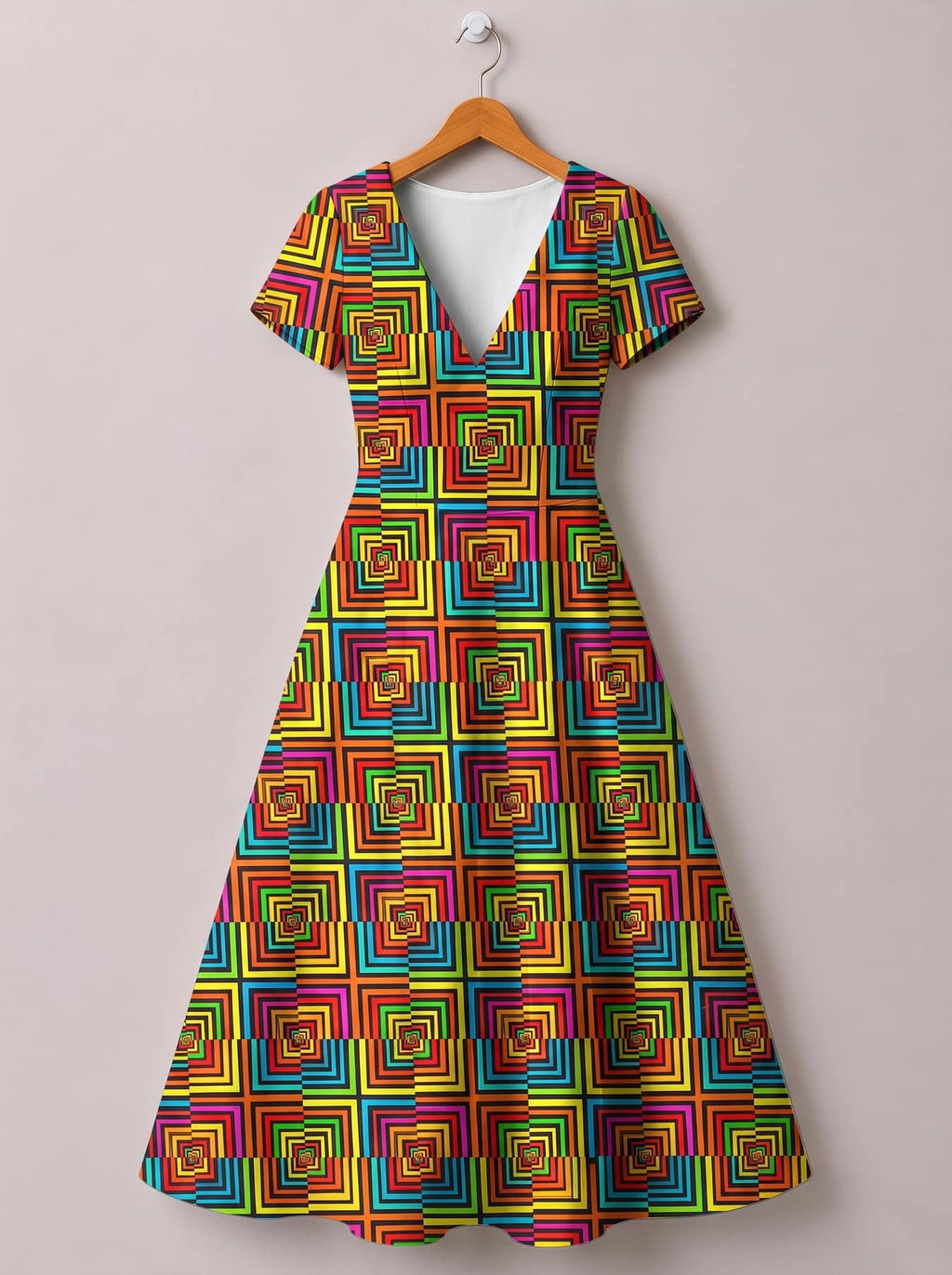 "Msonge" Short Sleeve Maxi Dress