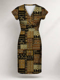 "Sankofa" Cap Sleeve Midi Dress