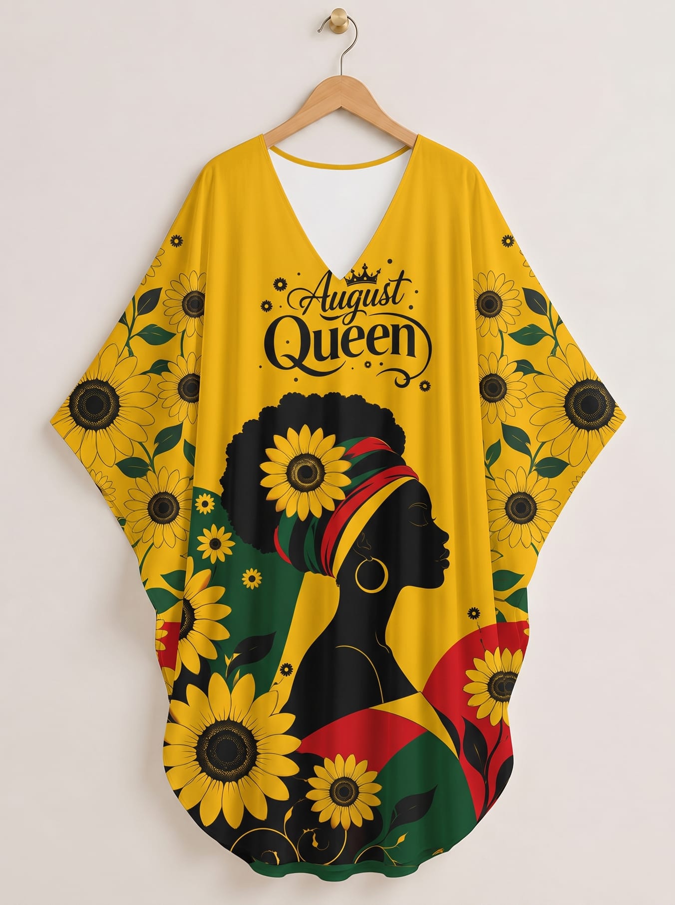 "August Queen Sunflower" Kaftan Dress