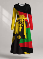 "Furaha" Viscose Midi Dress