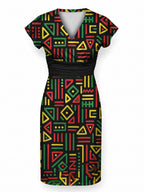 "Nairobi" Cap Sleeve Midi Dress