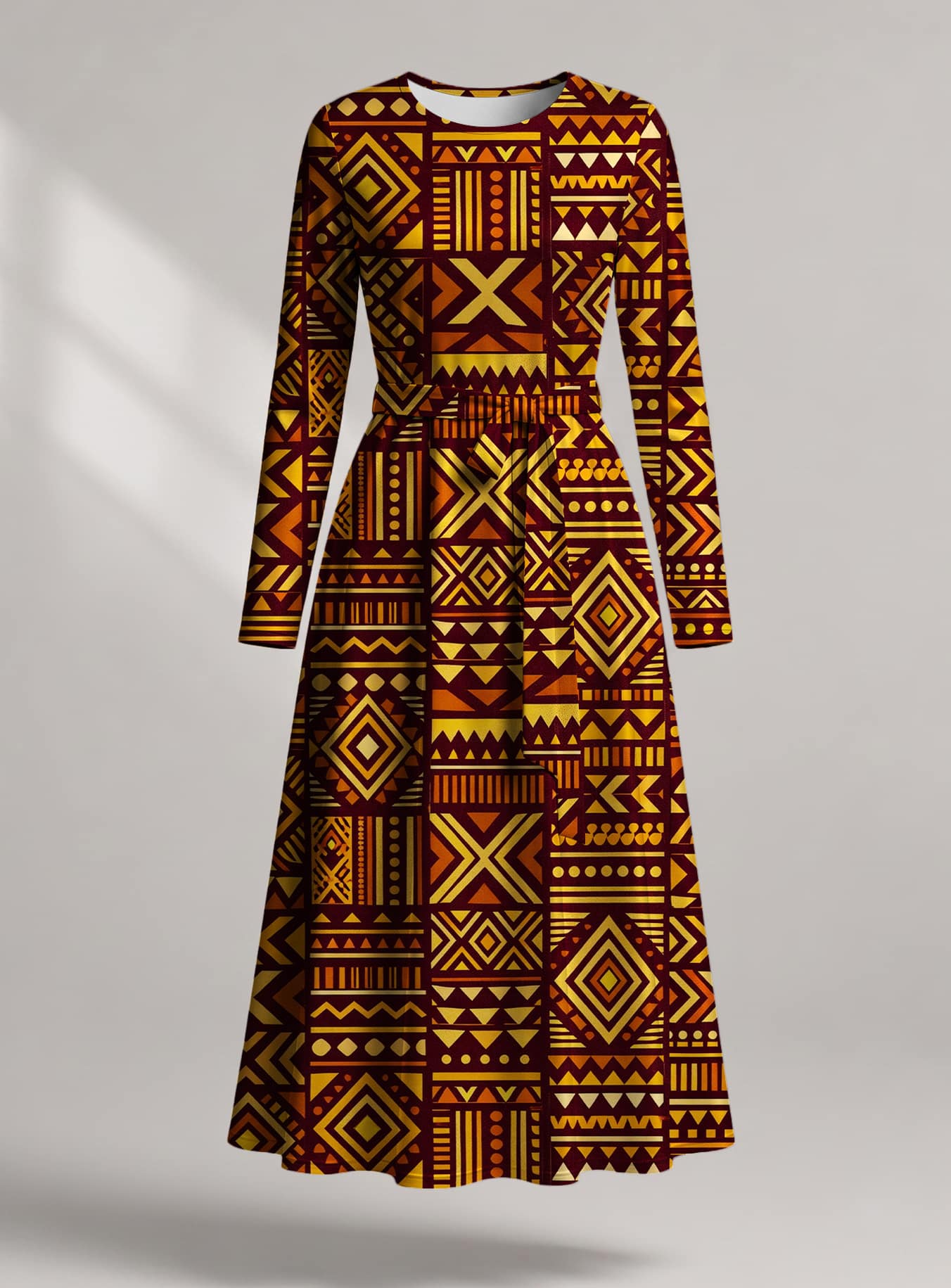 "Mudcloth" Viscose Midi Dress
