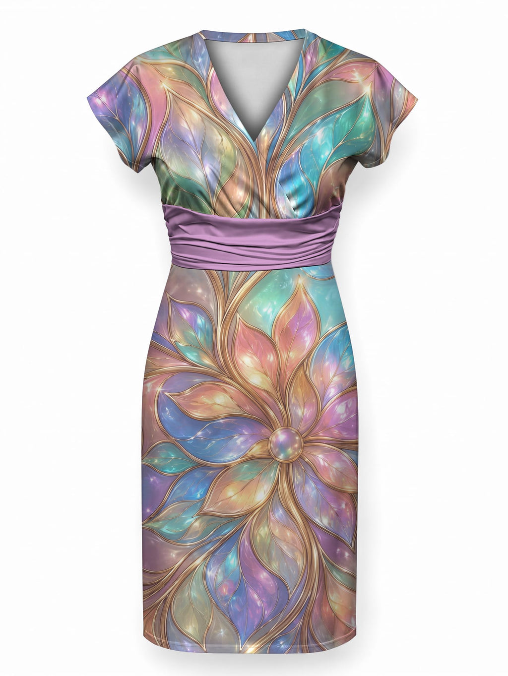 "Almasi" Cap Sleeve Midi Dress