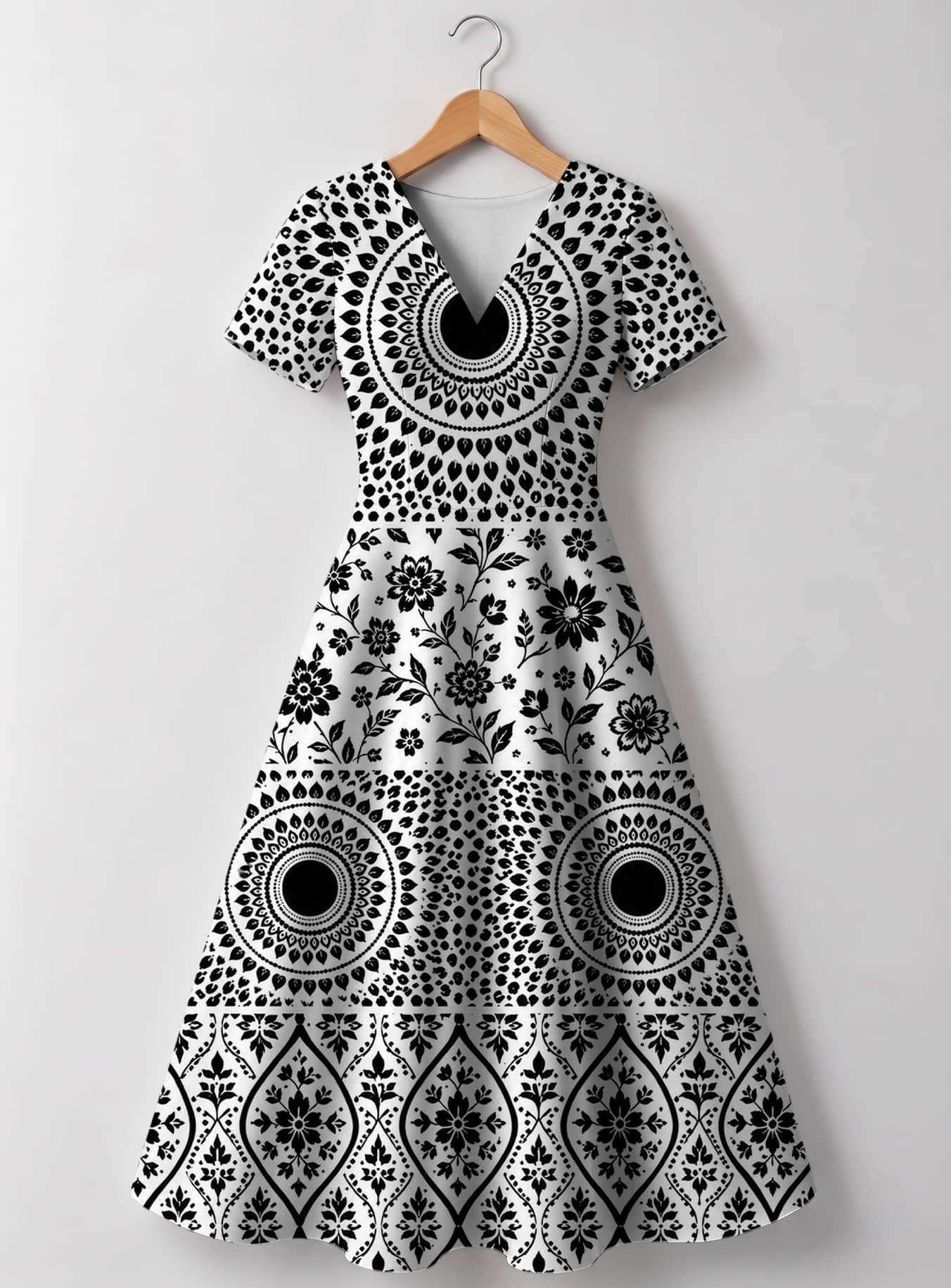 "Mwanga" V Neck Midi Dress Promo