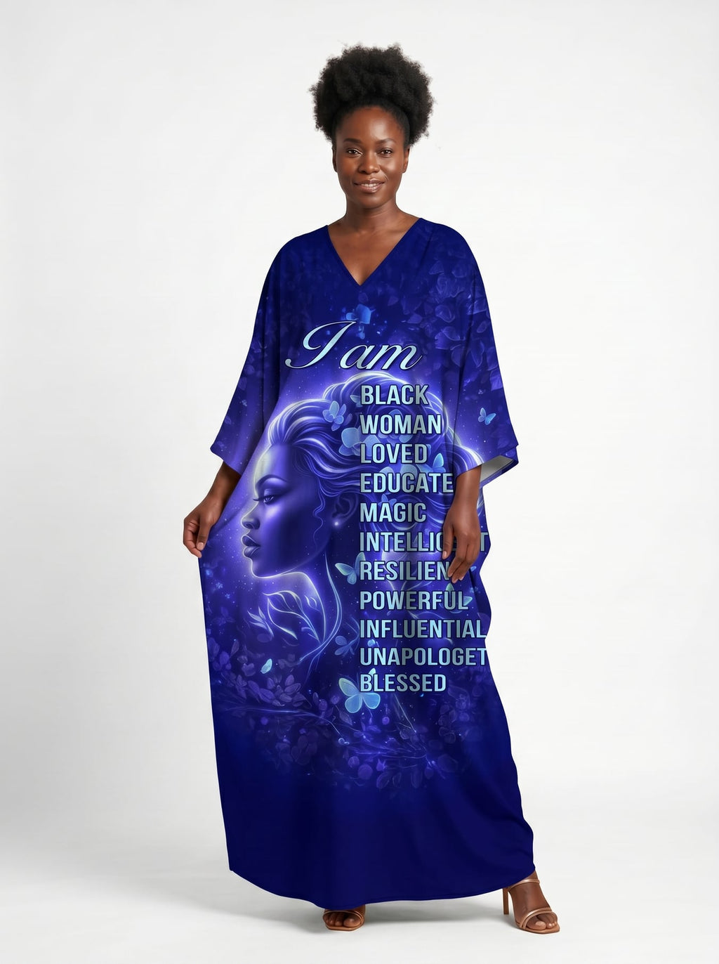 Black Woman Loved Kaftan Dress Promo