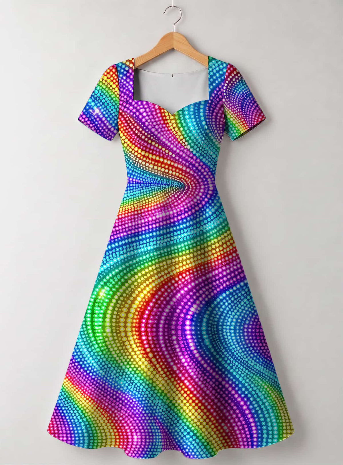 "Mawimbi" Sweetheart Midi Dress