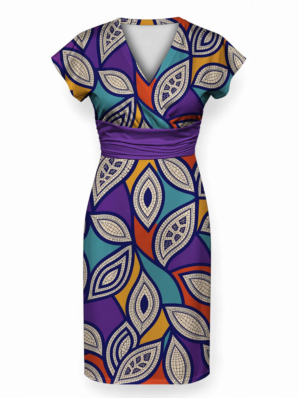 "Johari" Cap Sleeve Midi Dress